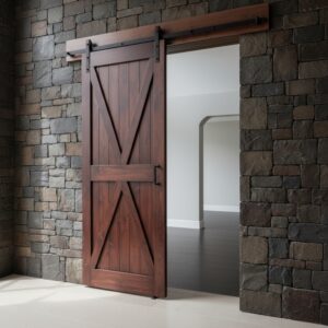 Masif Doğal Ahşap Rustik Sürgülü Kapı Barn Door – Özel Ölçü Üretim - Görsel 6