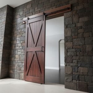 Masif Doğal Ahşap Rustik Sürgülü Kapı Barn Door – Özel Ölçü Üretim - Görsel 4