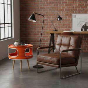 Endüstriyel Tasarım Ahşap Ayaklı Varil Orta Sehpa | Raflı, Metal ve Retro Model - Görsel 11
