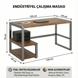Endüstriyel çalışma masası - Görsel 2