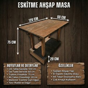Çiftlik evi masası - Görsel 2