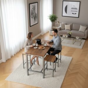 Ahşap Retro Bar masa - Görsel 7