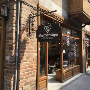 Ahşap berber tabelası - Görsel 5