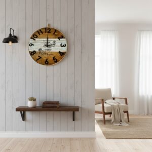 Ahşap Eskitme Saat - Görsel 6