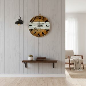 Ahşap Eskitme Saat - Görsel 5