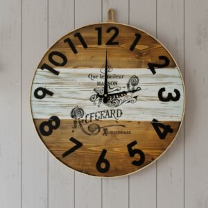 Ahşap Eskitme Saat - Görsel 4