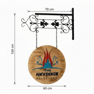 Çift Yönlü Ahşap Sarkıt Tabela - Görsel 4