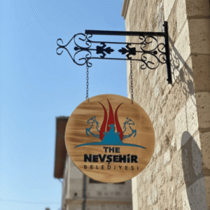 Çift Yönlü Ahşap Sarkıt Tabela - Görsel 6