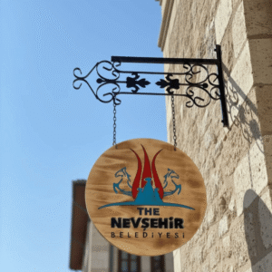 Çift Yönlü Ahşap Sarkıt Tabela - Görsel 3