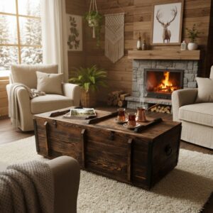 El Yapımı Retro Ahşap Sandık - Görsel 1