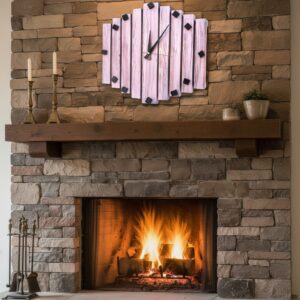 Eskitme pembe duvar saati - Görsel 1