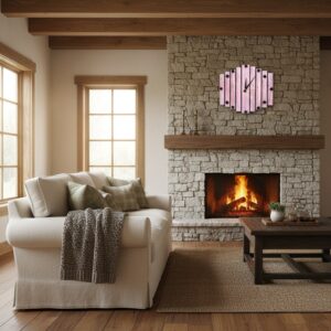 Eskitme pembe duvar saati - Görsel 3