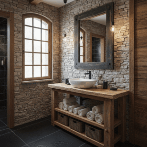 Masif ahşap banyo dolabı - Görsel 5