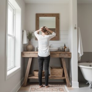 Masif Ahşap Lavabo Tezgahı - Görsel 3