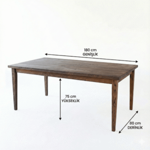 Masif ahşap retro masa - Görsel 3