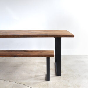 Retro yemek masası ve bench - Görsel 4