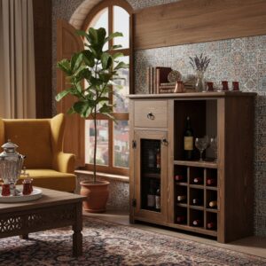 Rustik Ahşap Bar Dolabı - Görsel 3