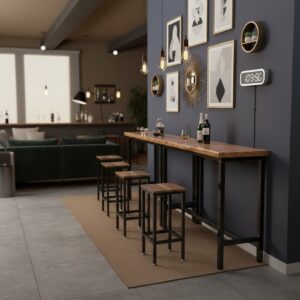 Salon Bar Masası ve tabureleri - Görsel 3