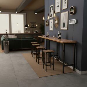 Salon Bar Masası ve tabureleri - Görsel 4