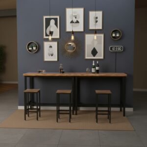 Salon Bar Masası ve tabureleri - Görsel 1