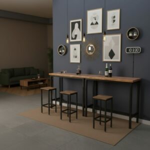 Salon Bar Masası ve tabureleri - Görsel 5