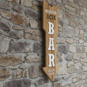 Dekoratif Ahşap Ok Yönlendirme Tabelası - Görsel 3