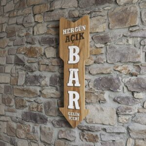 Dekoratif Ahşap Ok Yönlendirme Tabelası - Görsel 5