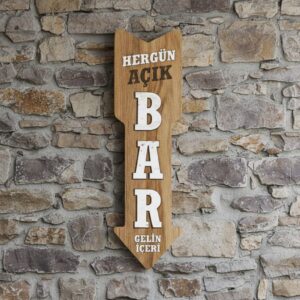 Dekoratif Ahşap Ok Yönlendirme Tabelası - Görsel 1