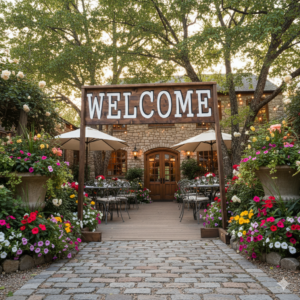 Dev Boyutlu Ahşap Ayaklı Karşılama Tabelası - Dış Mekan Uyumlu & Sıvı Cam Korumalı - Görsel 6