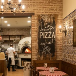 El Boyaması Pizza Temalı Ahşap Tabela - Rustik Restoran ve Mutfak Duvar Dekoru - Görsel 4