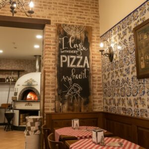 El Boyaması Pizza Temalı Ahşap Tabela - Rustik Restoran ve Mutfak Duvar Dekoru - Görsel 5