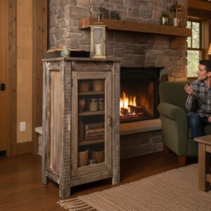 El Yapımı Eskitme Çam Konsol - Rustik Tel Dolap Tasarımı - Görsel 4