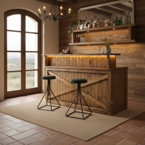 Modern Masif Ahşap Resepsiyon ve Karşılama Bankosu – Özel Tasarım & Led Aydınlatmalı - Görsel 4