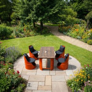 Retro Wooden Endüstriyel Tasarım Varil Masa Sandalye Takımı – Özel Renk ve Logo Seçenekli - Görsel 3