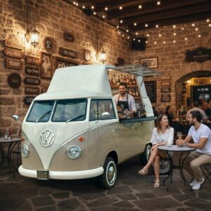 Retrowooden Volkswagen Minibüs Büfe- Klasik Zarafetle Mobil İşletmenizi Büyütün - Görsel 3