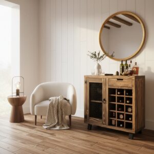 Rustik Ahşap Bar Dolabı - Görsel 3