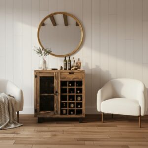 Rustik Ahşap Bar Dolabı - Görsel 4