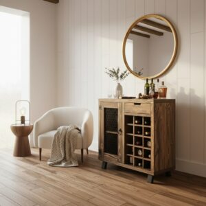 Rustik Ahşap Bar Dolabı - Görsel 5