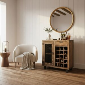 Rustik Ahşap Bar Dolabı - Görsel 1