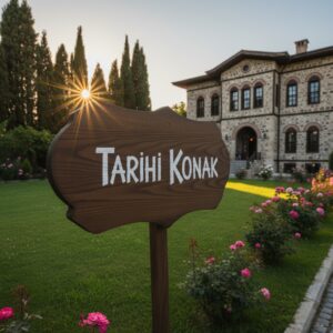 Saplamalı Ahşap Bahçe Tabelası - Görsel 1