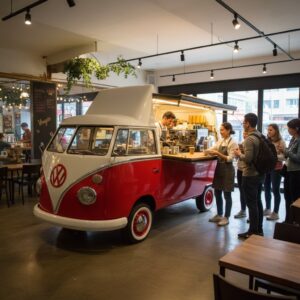 Satılık Nostaljik VW T2 Fiber Büfe Aracı ve Food Truck – Özel Tasarım Mobil Dükkanınız - Görsel 4