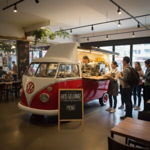 Satılık Nostaljik VW T2 Fiber Büfe Aracı ve Food Truck – Özel Tasarım Mobil Dükkanınız - Görsel 5