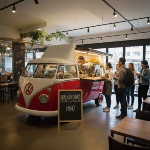 Satılık Nostaljik VW T2 Fiber Büfe Aracı ve Food Truck – Özel Tasarım Mobil Dükkanınız - Görsel 6